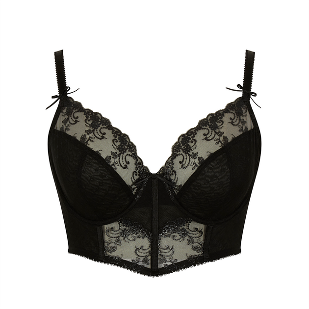 Camille Black Lingerie Underwired Lace Sexy Shapewear