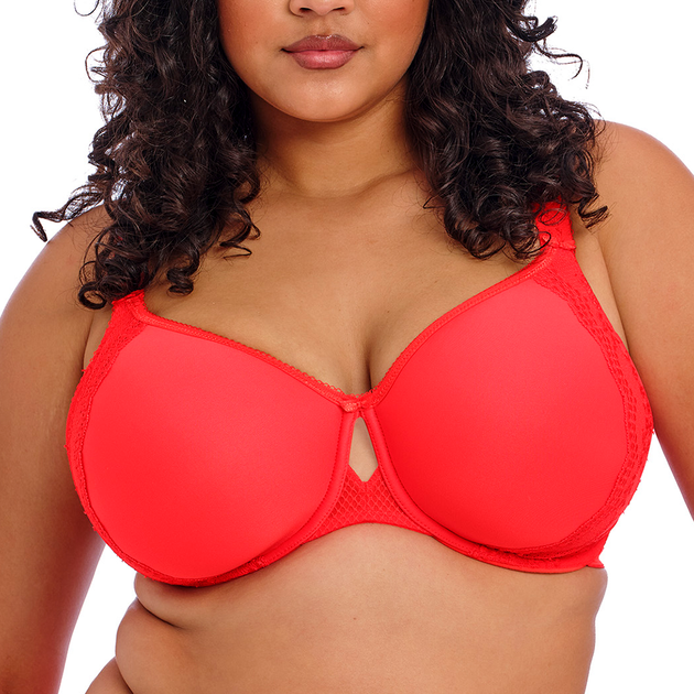 Plus Size Glossy Seamless Sexy Bra For Women With Push-Up, Side
