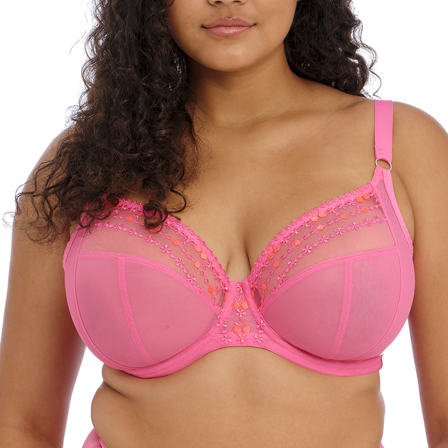 Magenta Pink Longline Plus Size Strapless Bra with Multiway Straps