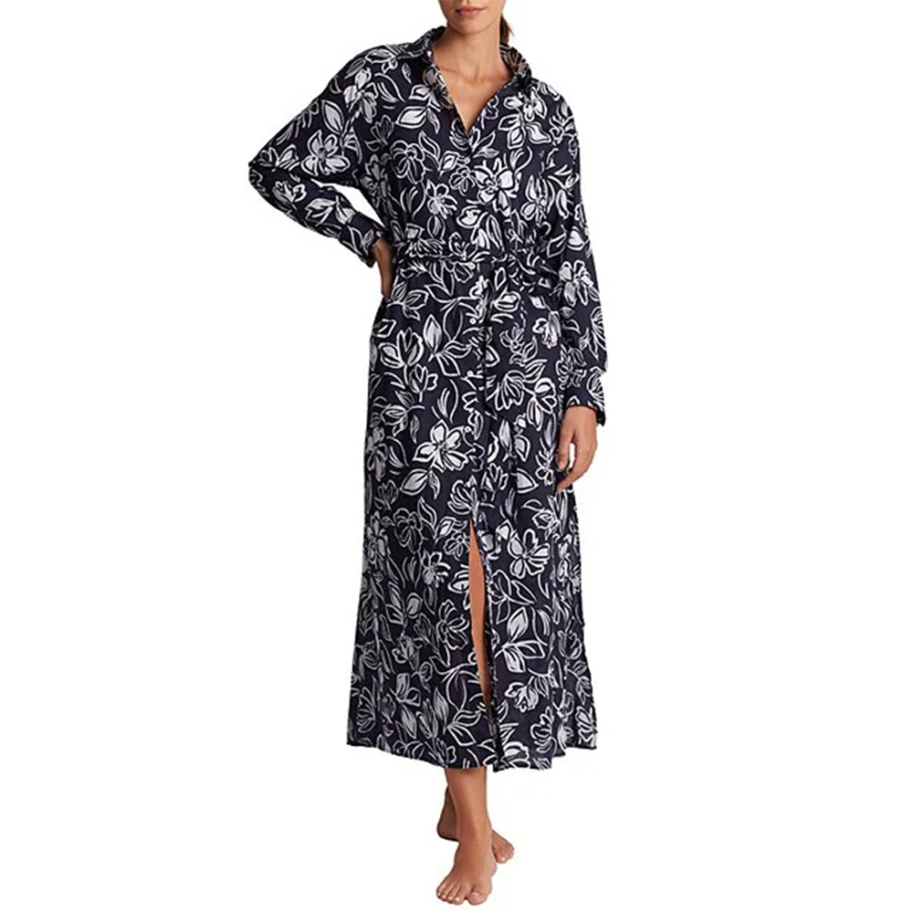 Lauren Ralph Lauren Women's Floral-print Shirt Dress Swim Cover-Up