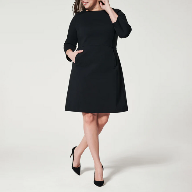 The Perfect A-line 3/4 Sleeve Dress 20382R Black – Petticoat Fair Austin