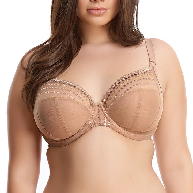 Buy Latte Nude Recycled Lace Full Cup Bra 36DD, Bras