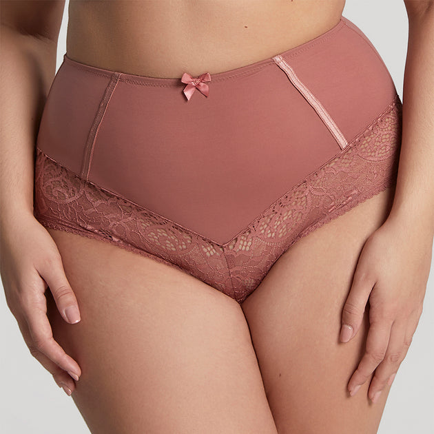 Shapewear Brief Panty with Lace Inserts - Addition Elle
