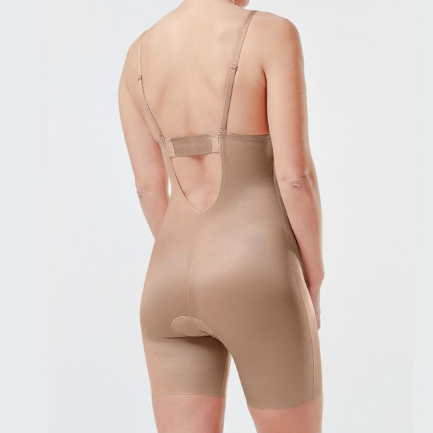 Spanx Suit Your Fancy Plunge Low-Back Mid-Thigh Bodysuit | Th
