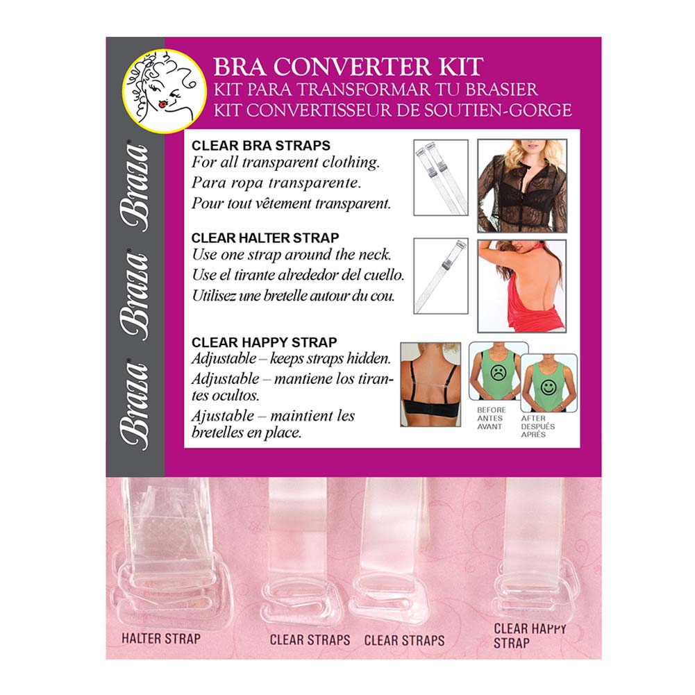 Braza Bra Converter Kit 5006 Clear Straps Wide / O/S