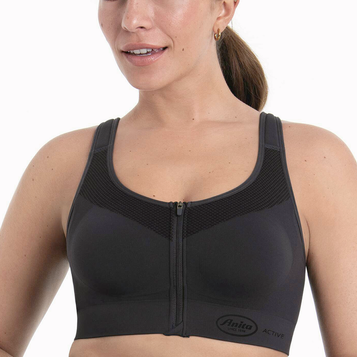 EasyMove Zip Sports Bra Black