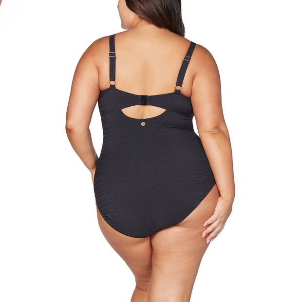 Aria Cezanne D / DD Cup Underwire One Piece Swimsuit in Black