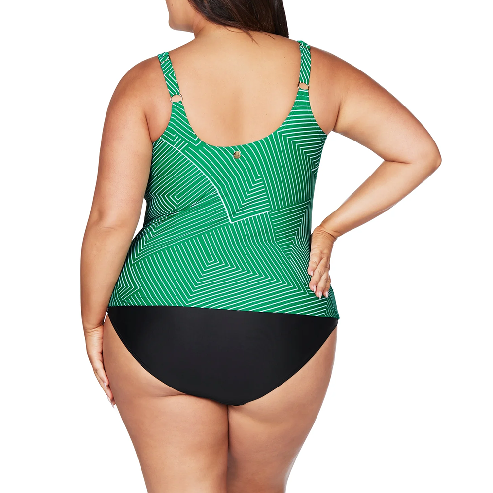 Artesands Linear Perspective Delacroix Multi Cup Tankini Top At3721ln Green
