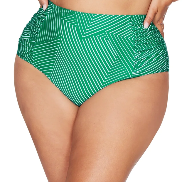 Artesands Linear Perspective Delacroix Multi Cup One Piece Swimsuit  At1720ln Green
