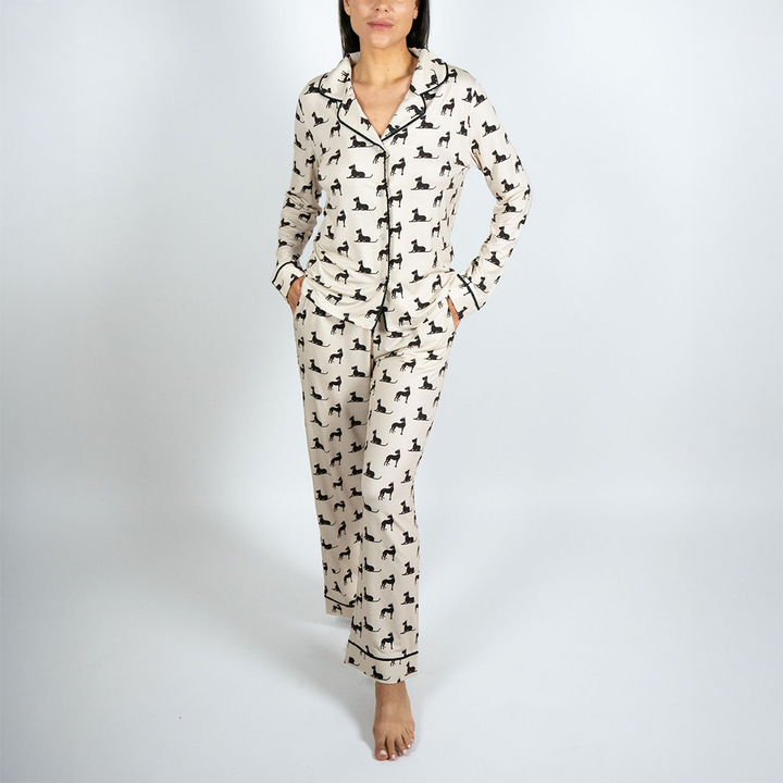 Grace Printed Long Pajama Set Great Dane