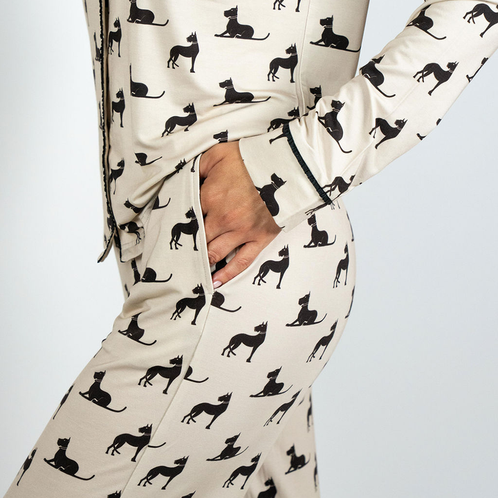 Grace Printed Long Pajama Set Great Dane