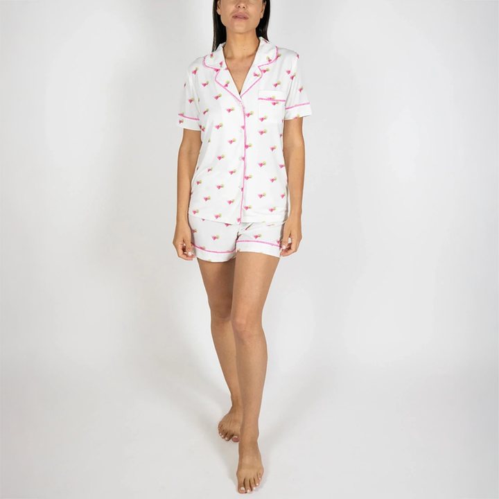 Jolene Short Printed Pajama Set Cosmo