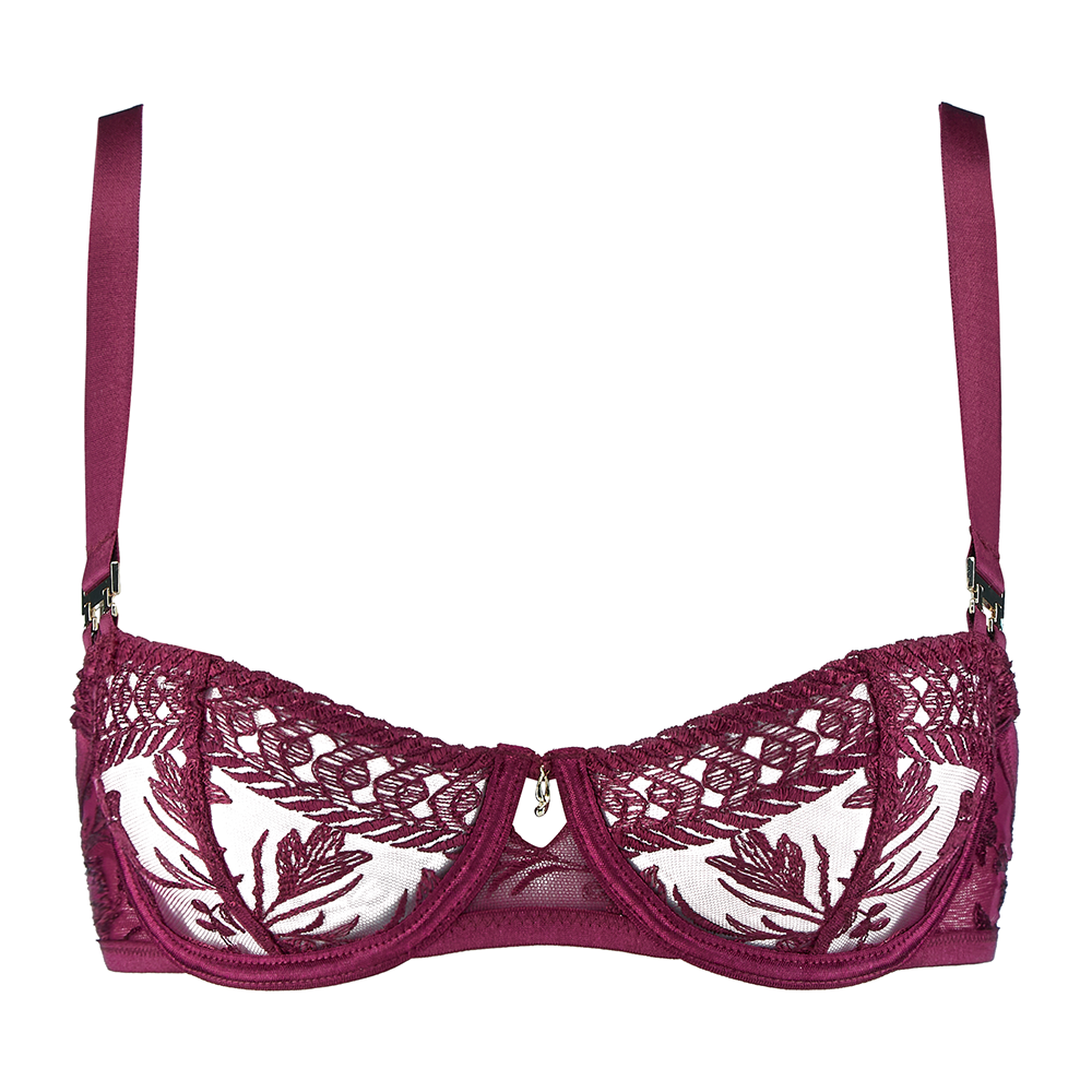 Magnetic Spell Half Cup Bra Crimson