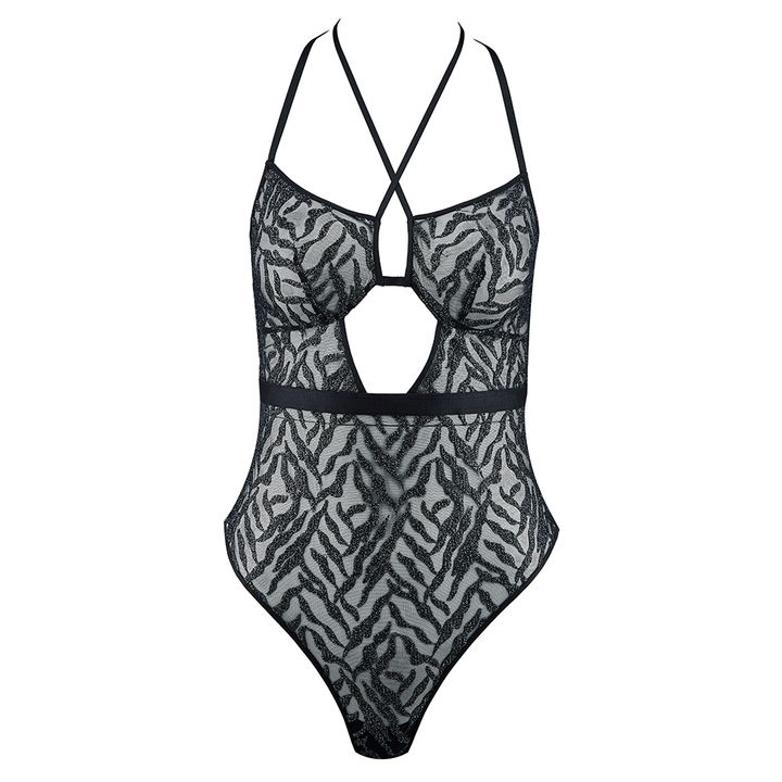 Moonlight Shadow Binding Light Bodysuit Black/Silver