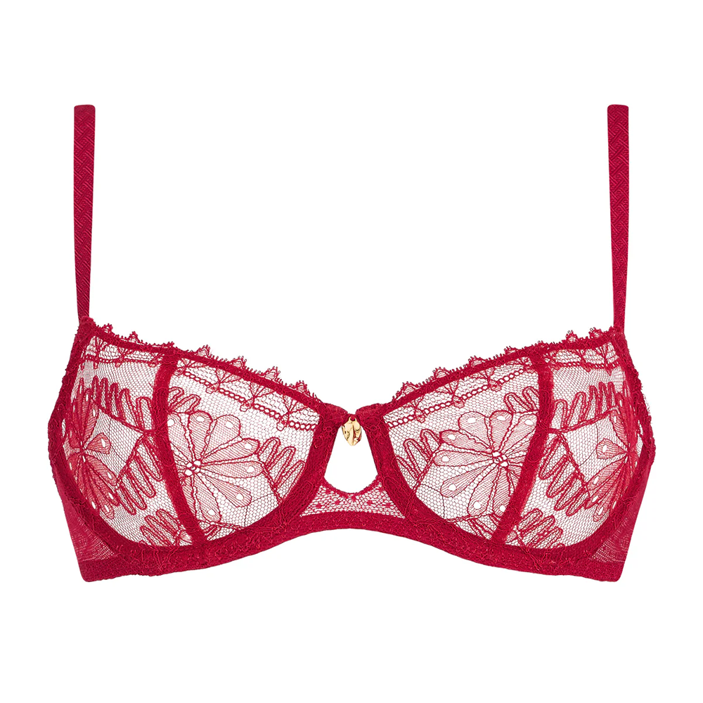 Mystery of Love Underwired Balconette Bra Cherry