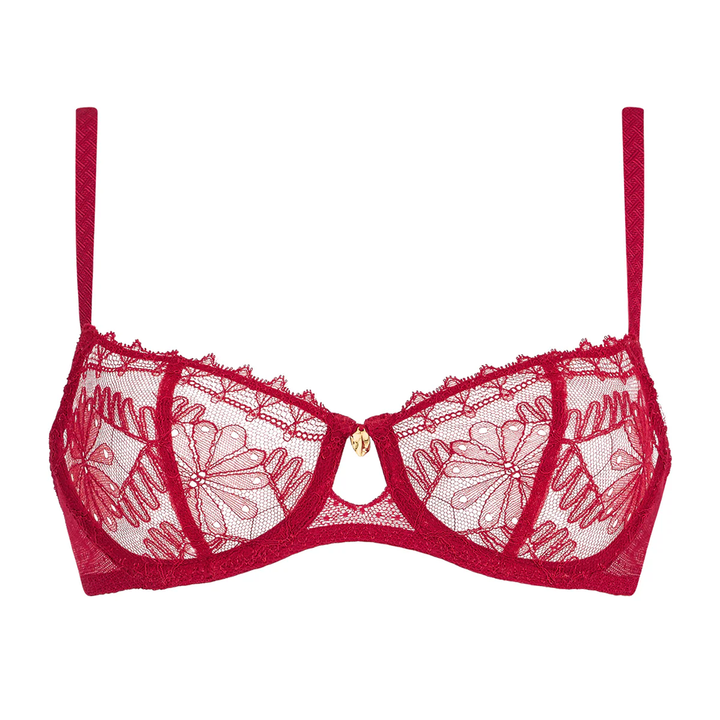 Mystery of Love Underwired Balconette Bra Cherry