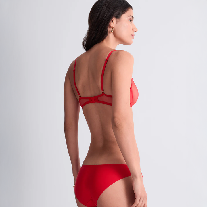 Sheer Emotion Brazilian Brief Diva Red