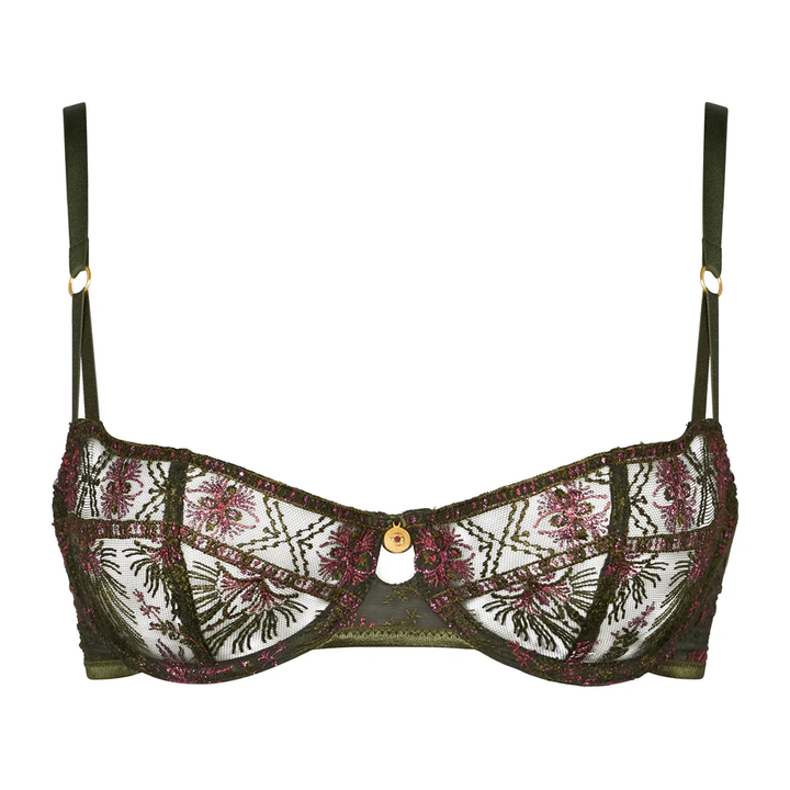 Sound of Heart Underwire Balconette Bra Dark Garden