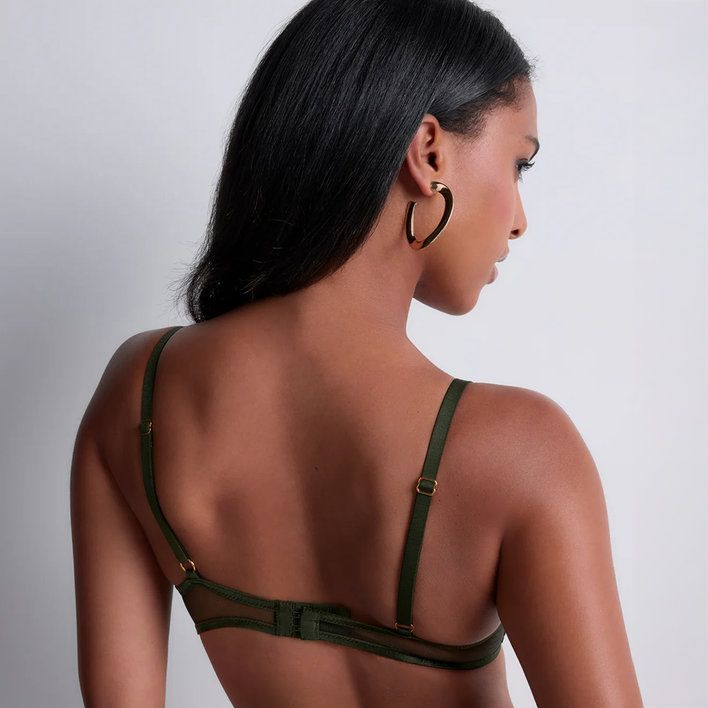 Sound of Heart Underwire Balconette Bra Dark Garden