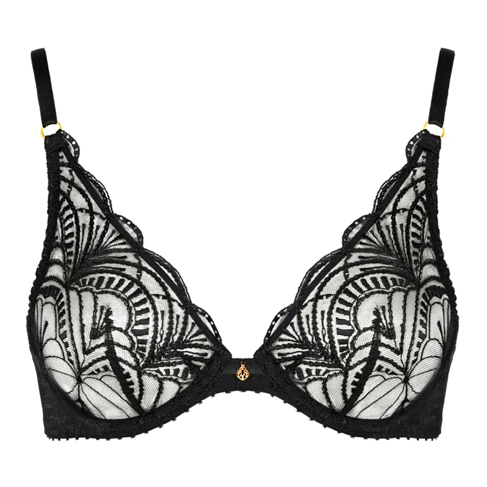 Vibes Underwired Triangle Bra Black