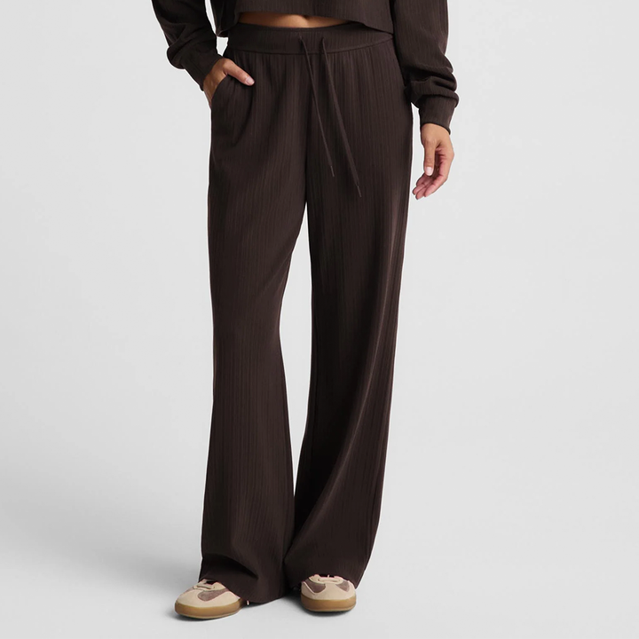 Breathe Easy Ribbed Wide Leg Pant