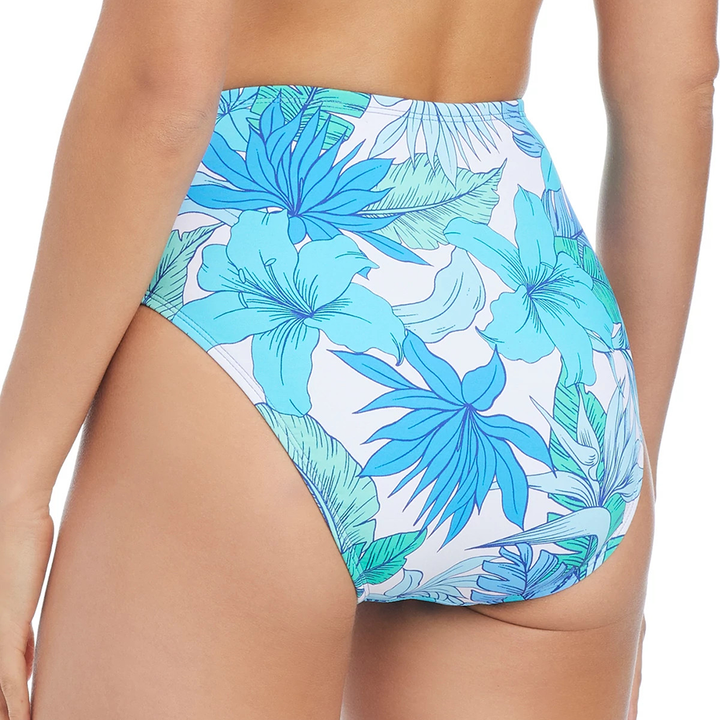 Riviera Retreat High Waist Bikini Bottom Cool Blue