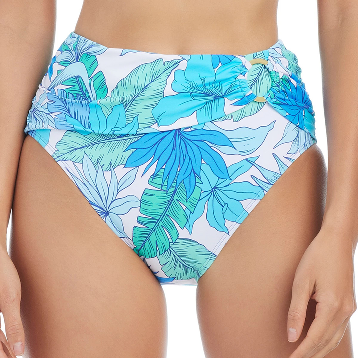 Riviera Retreat High Waist Bikini Bottom Cool Blue