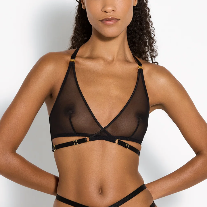 Signature Mesh Wrap Bra