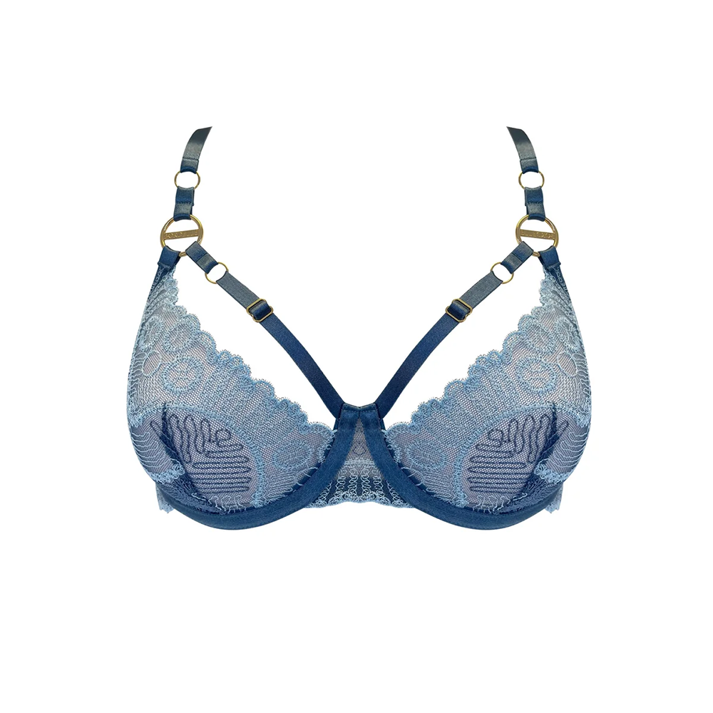 Tierra Balconette Wire Bra Denim