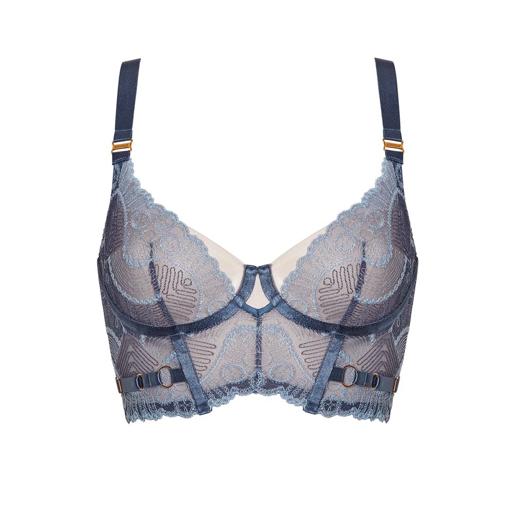 Tierra Longline Bodice Bra Denim