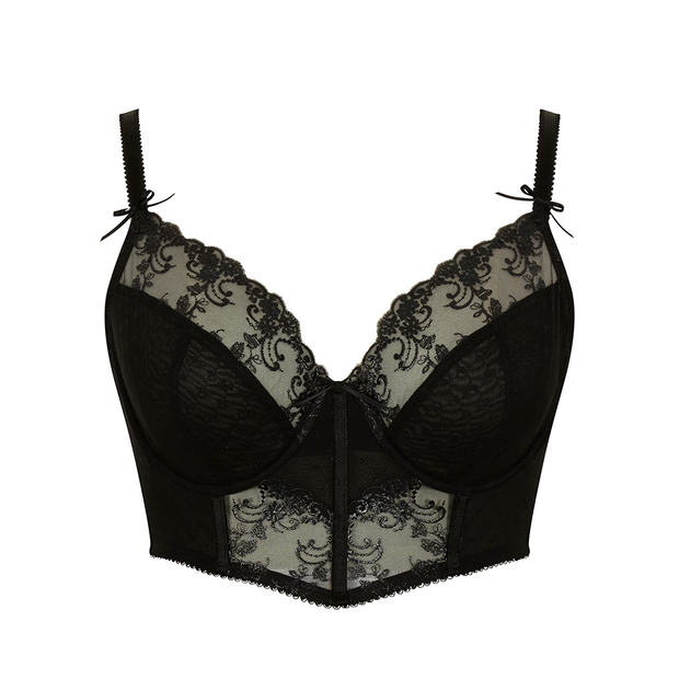 Elomi Charley Longline Full Figure Bra EL4381 Black – Petticoat
