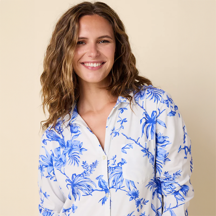 Bluebird Blossom Pima Knit Night Shirt