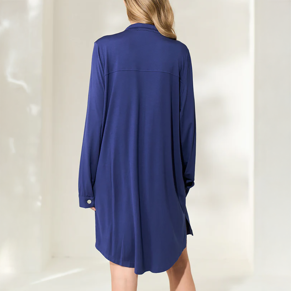 Modal Boyfriend Shirt Navy