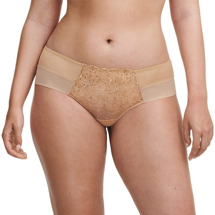 Fleurs Signature Lace Hipster Toffee Sequins