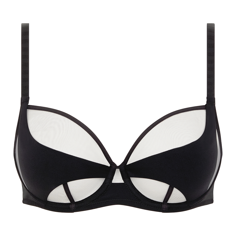 Halo Full Coverage Unlined Underwire Bra Black