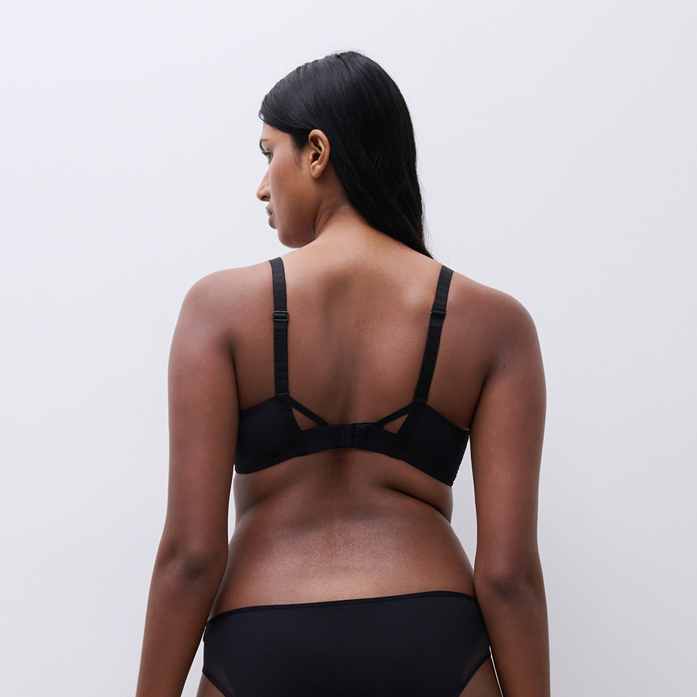 Halo Full Coverage Unlined Underwire Bra Black