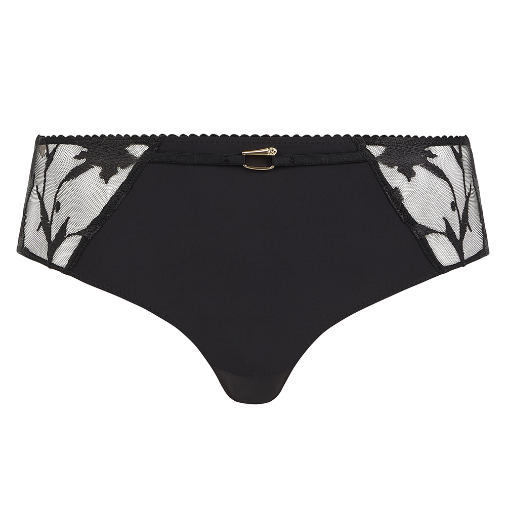 Idyll Lace Mid Rise Bikini Brief Black