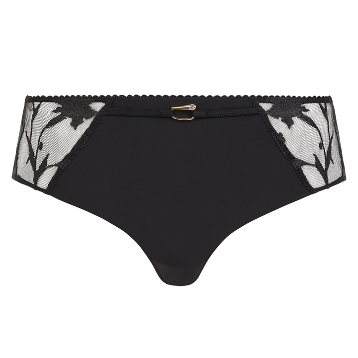 Idyll Lace Mid Rise Bikini Brief Black