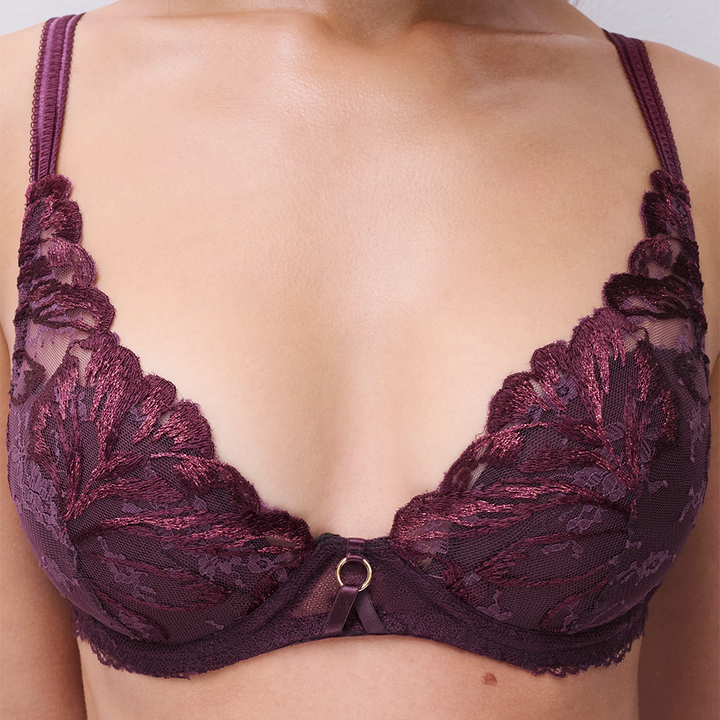 Illusion Plunge Bra Aubergine C1B4NA