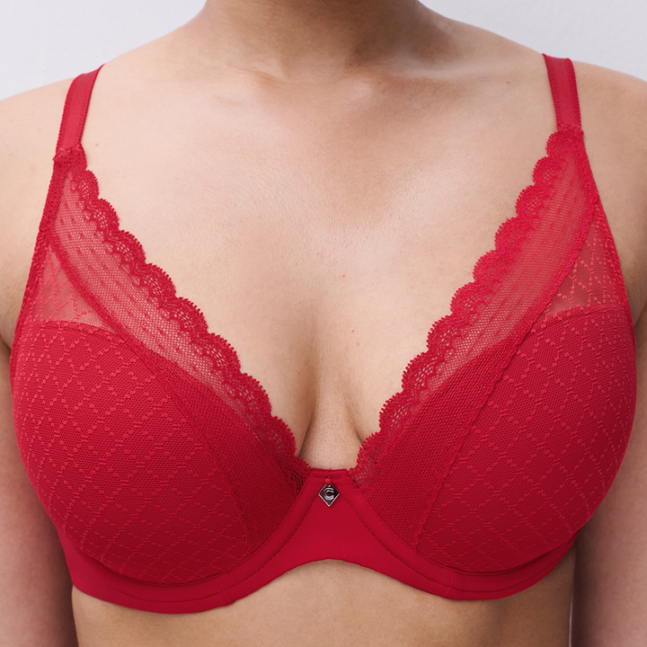 Norah Chic Plunge T-Shirt Bra Poppy Red