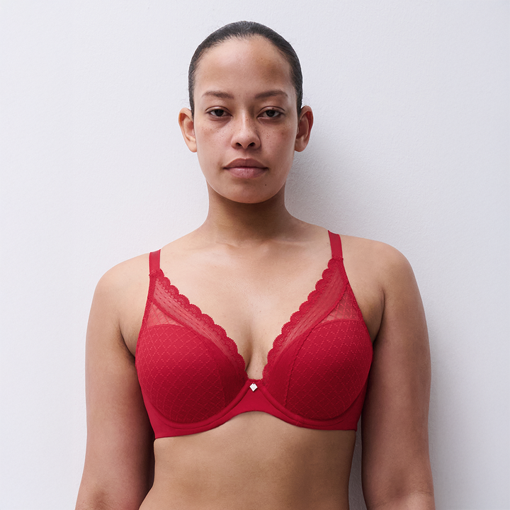 Norah Chic Plunge T-Shirt Bra Poppy Red