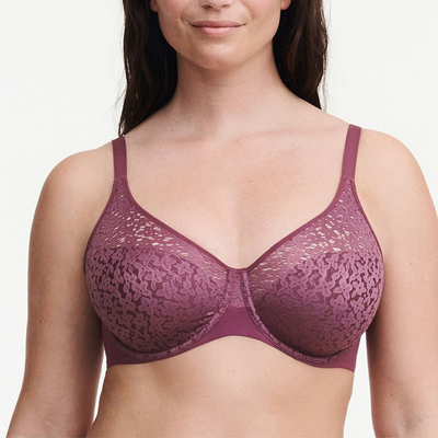 MADISON Unlined Lace Front Closure Convertible Straps Long Bra