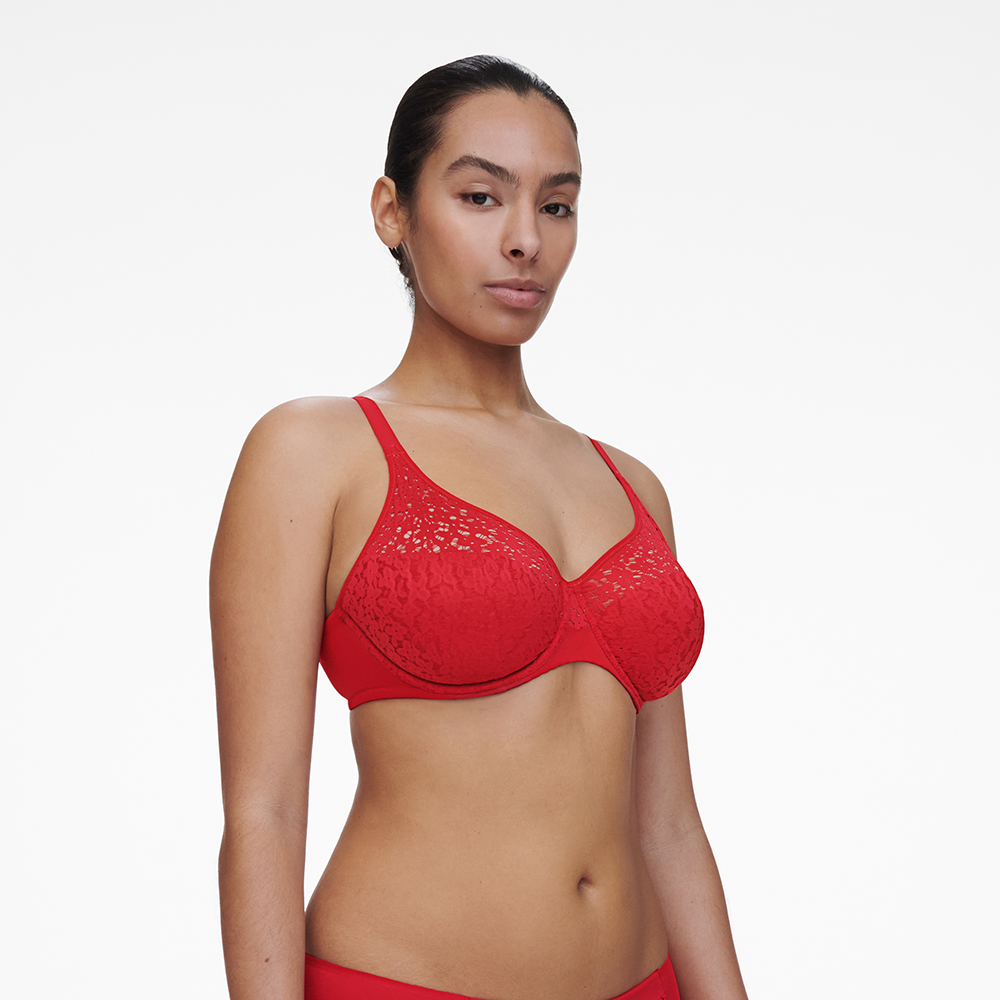 Norah Flex Fit Full Coverage Unlined Bra Poppy Red