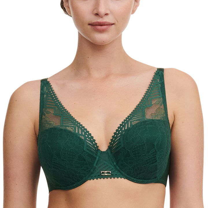 Origins Lace Lightweight Plunge Bra Empire Green