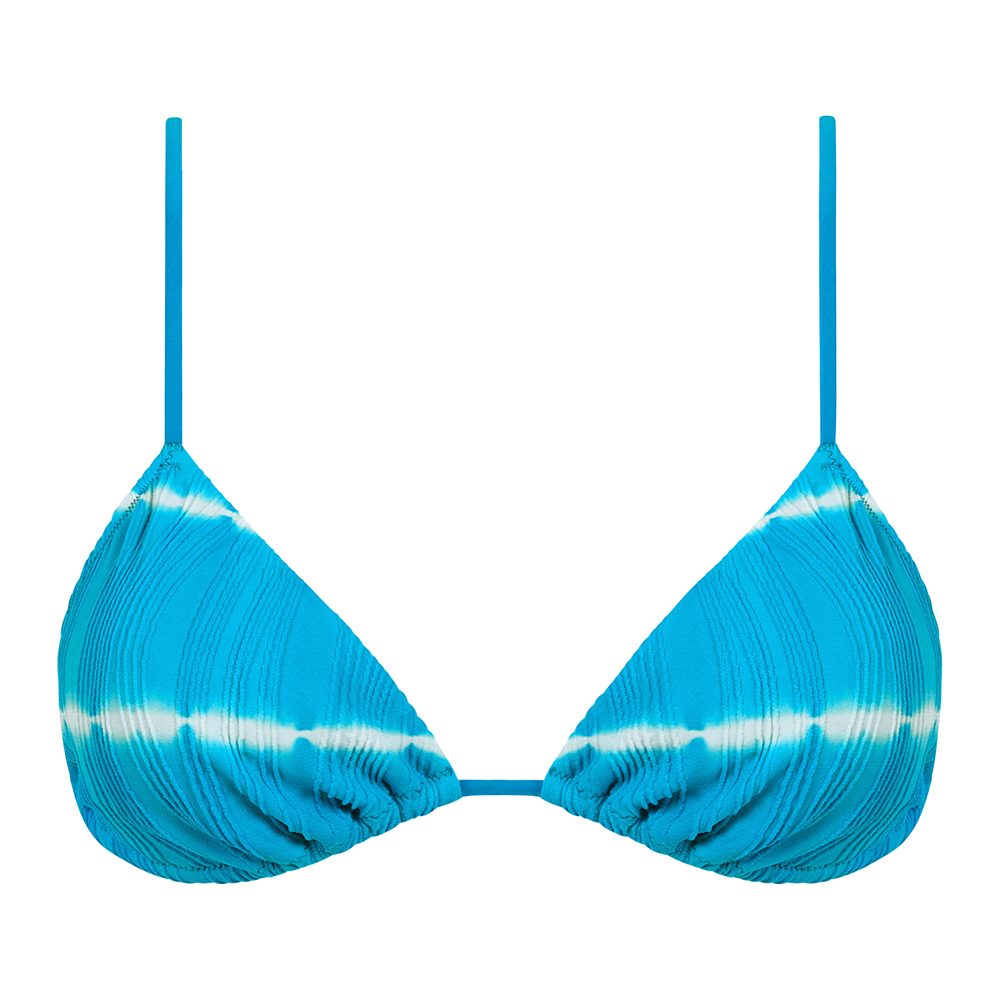 PULP Flex Wireless Triangle Swim Top Blue Shibori