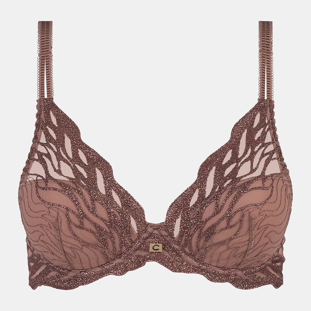 Vibe Plunge T-Shirt Bra Cinnamon