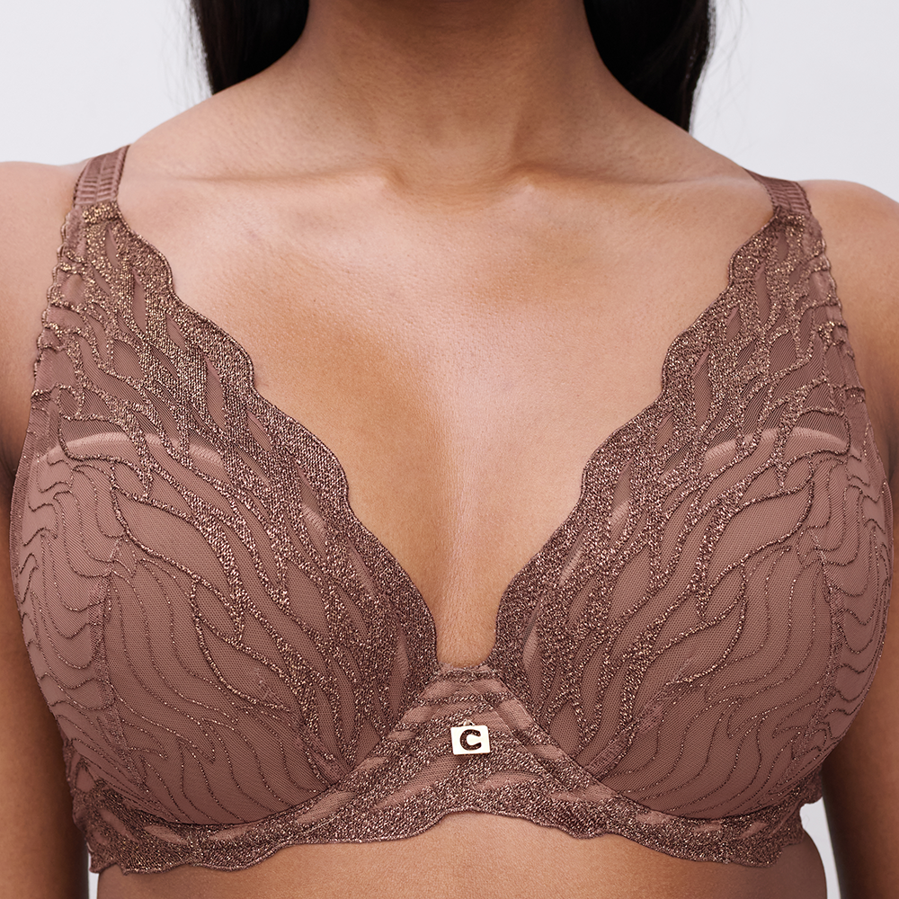 Vibe Plunge T-Shirt Bra Cinnamon