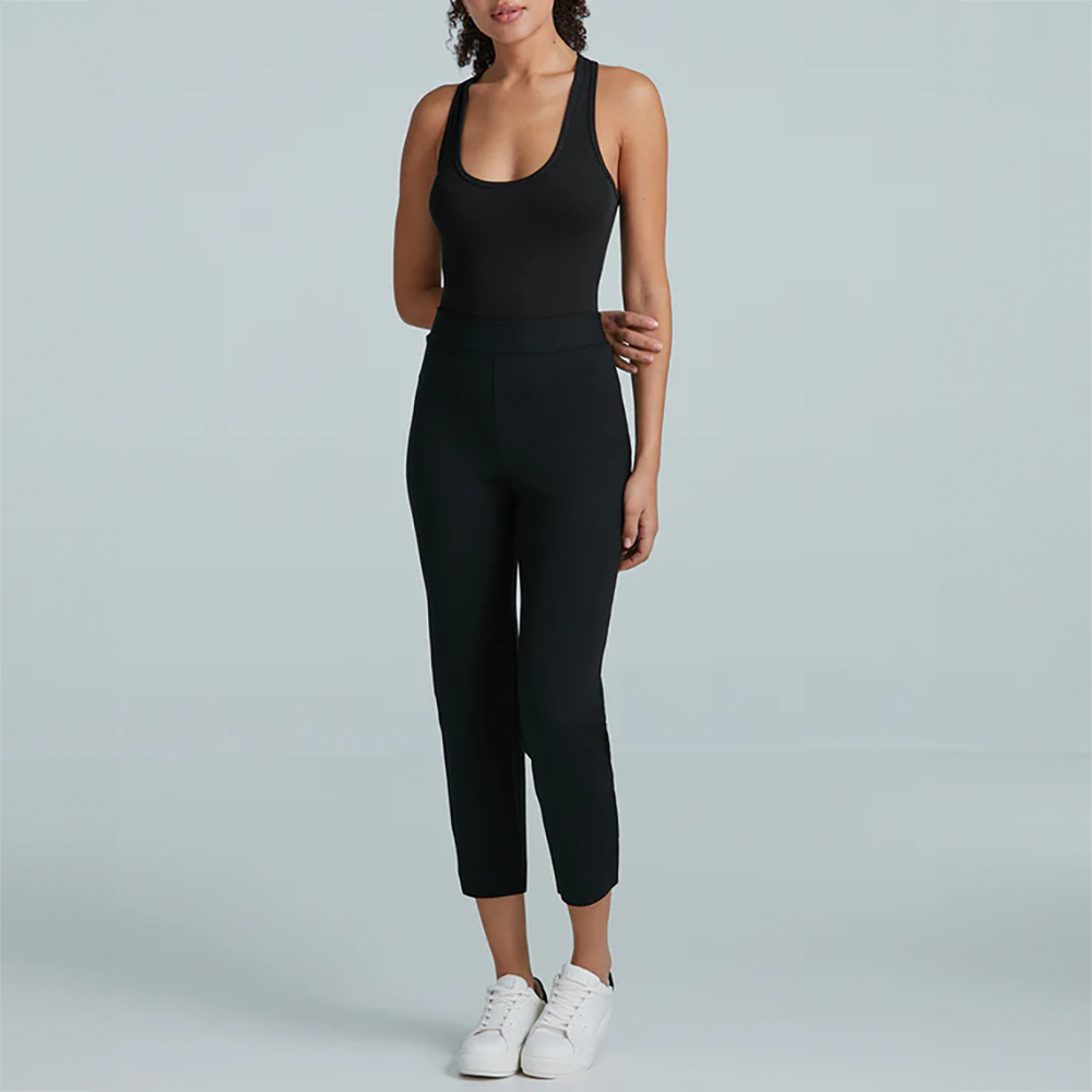 Luxury Rib Racerback Tank Bodysuit Black