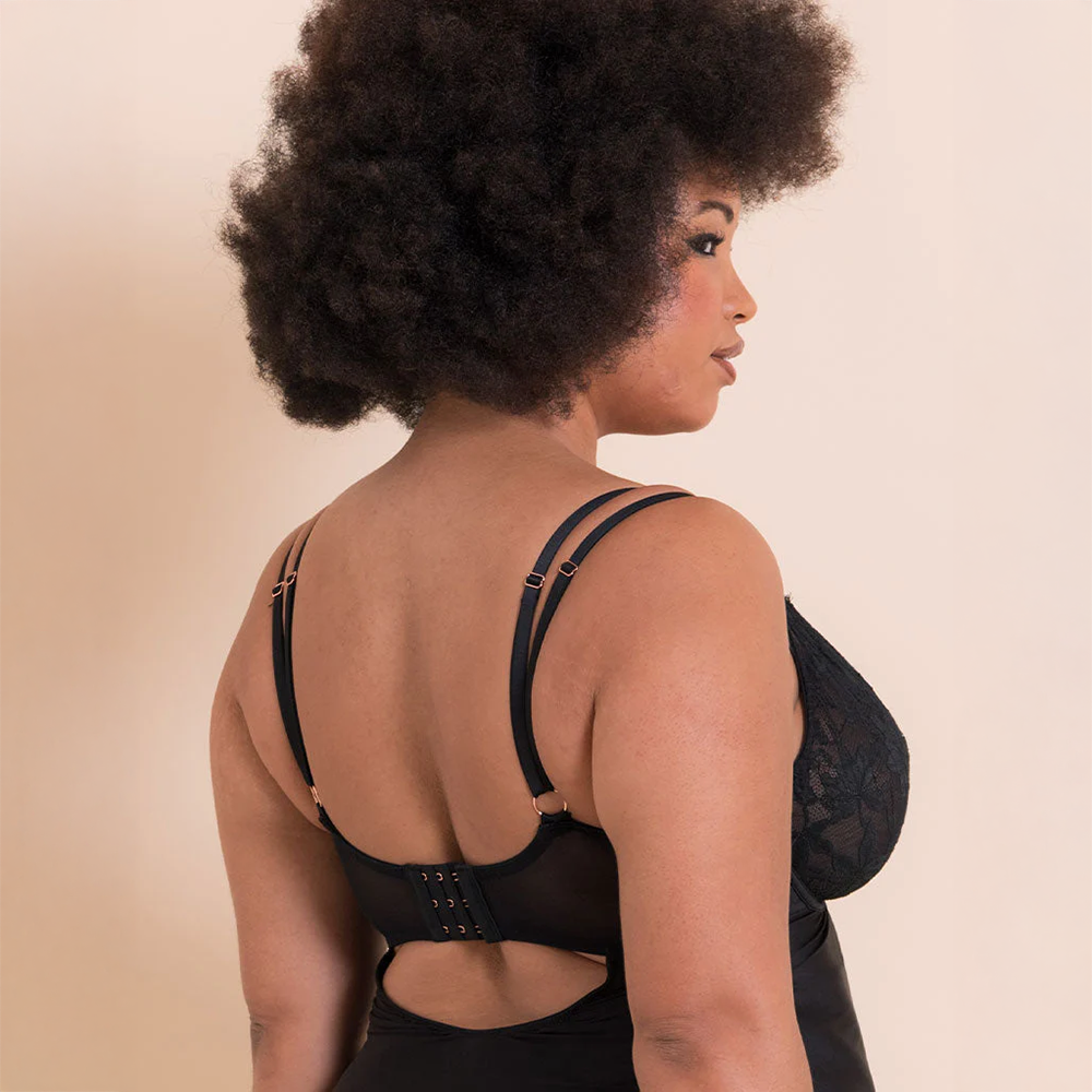 Scantilly Embrace Wired Deep Plunge Chemise Black