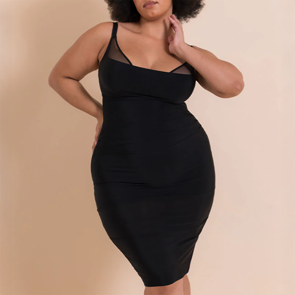 Curvy Kate Scantilly Mirage Wired Plunge Slip Dress ST047329 Black –  Petticoat Fair